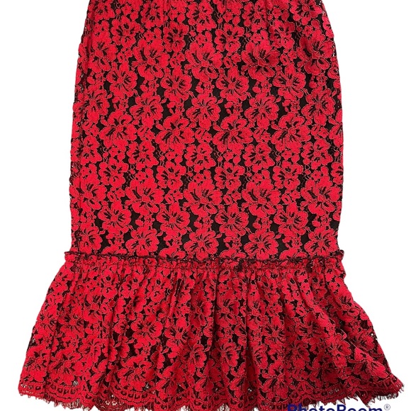 Alexia Admor Red Lace Fitted Dress - Picture 12 of 14